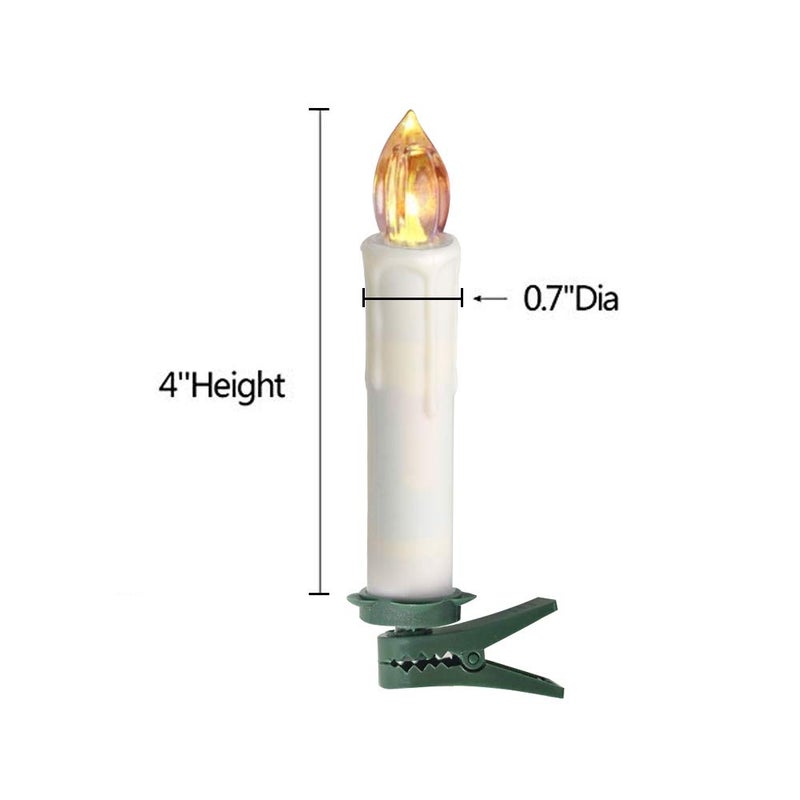 LeeHon Houdlee LED Flameless Taper Candles with Remote Control and Removable Clips ,Flickering 4 Inches Birthday Candles ,Set of 10 Warm White Candle for Christmas , Chandelier, Mini Wedding Taper Candles - Image 3